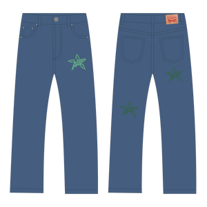 denim with star print W32 L34