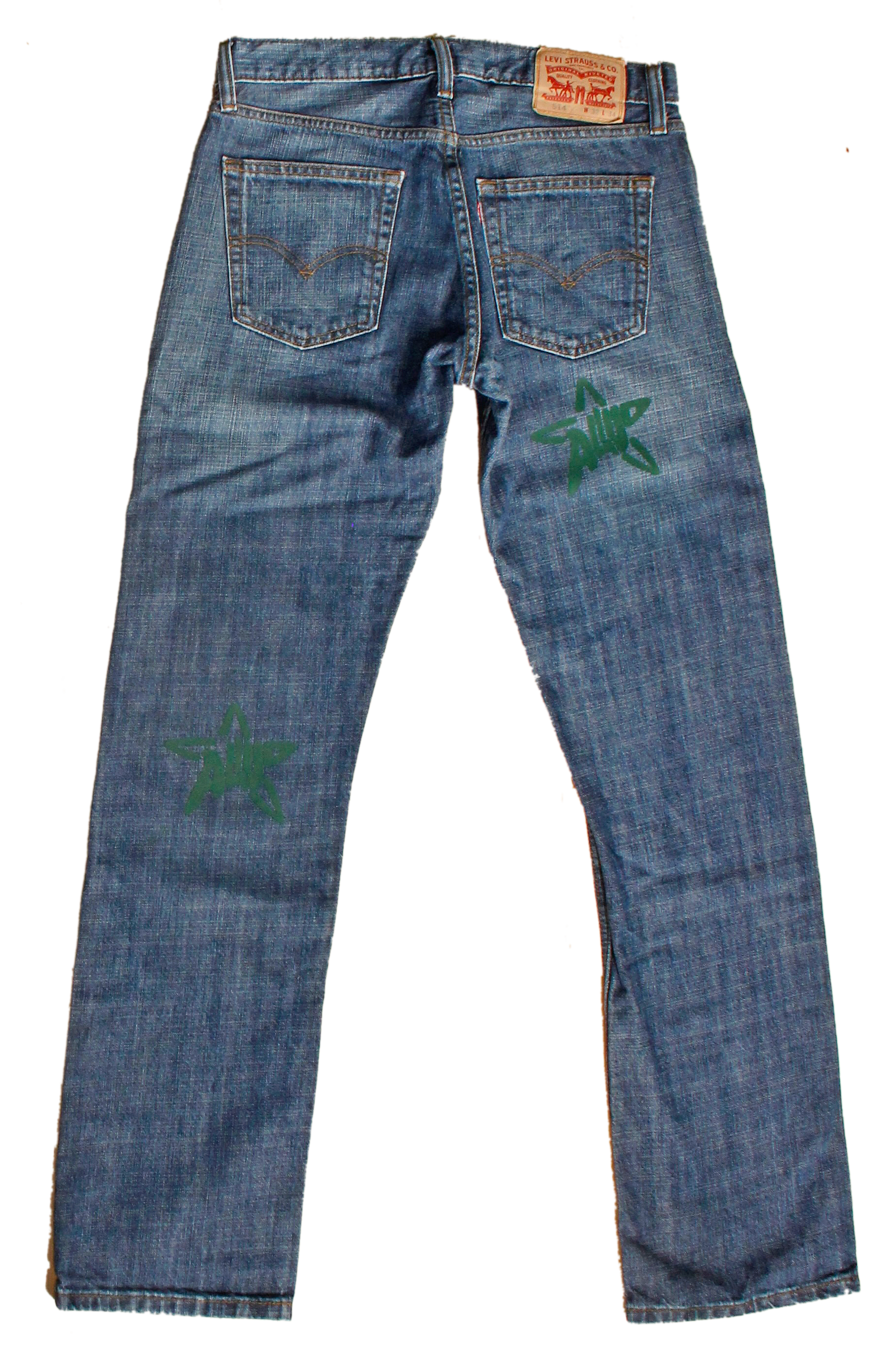 denim with star print W32 L34