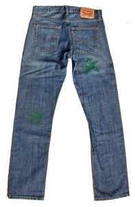 denim with star print W32 L34