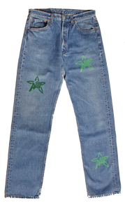 denim with star print W34L34