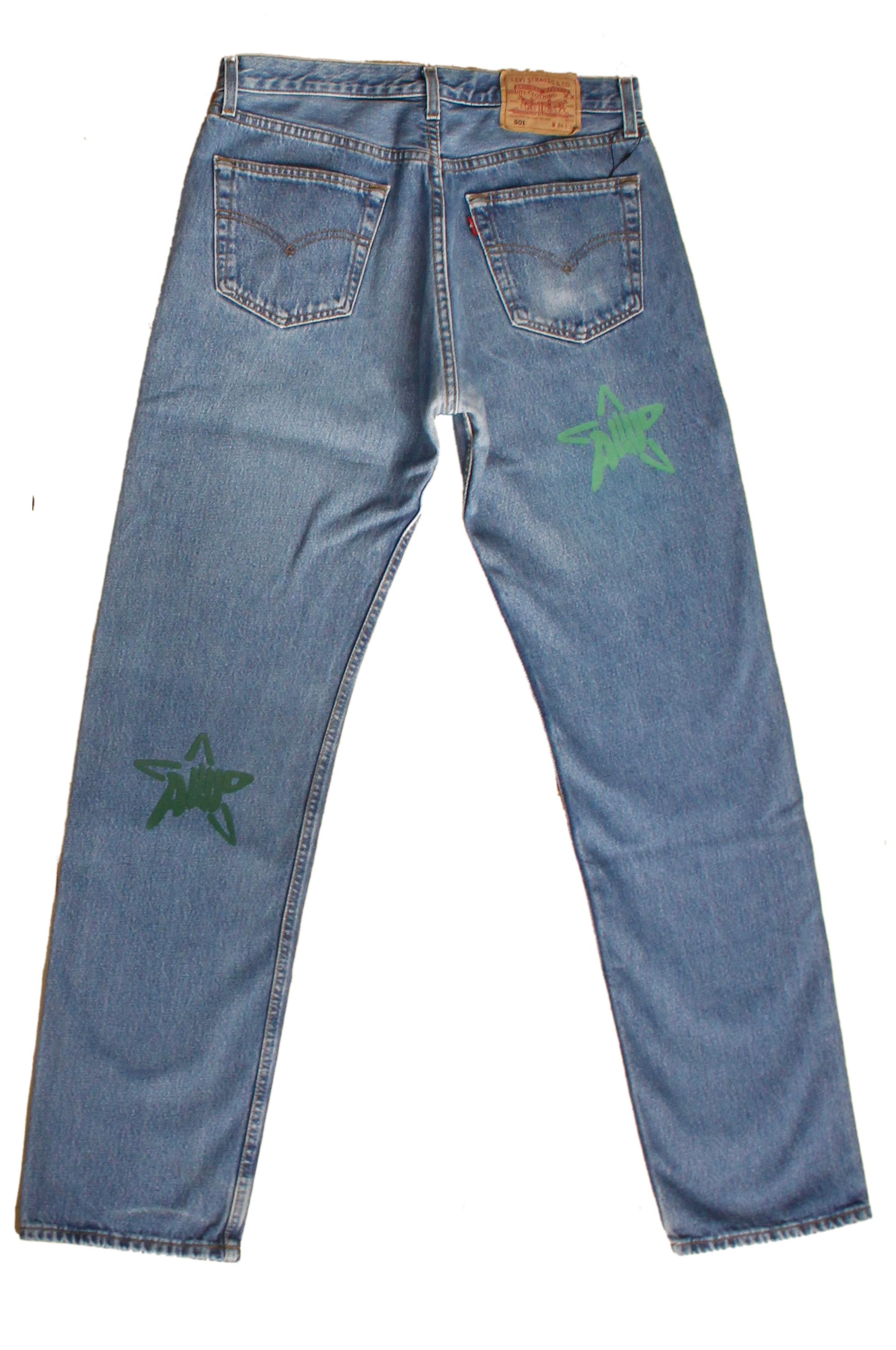 denim with star print W34L34