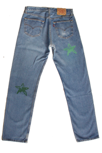 denim with star print W34L34