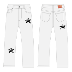 denim with star embroidery W31L32