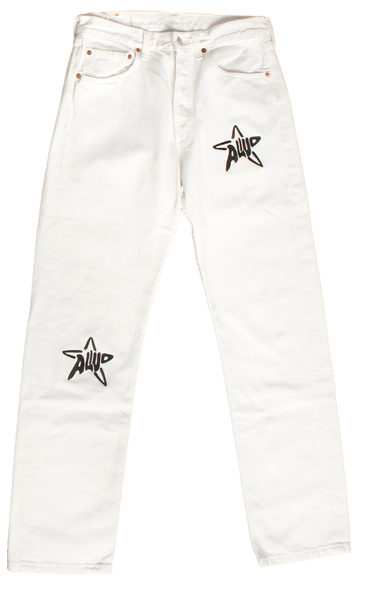 denim with star embroidery W31L32