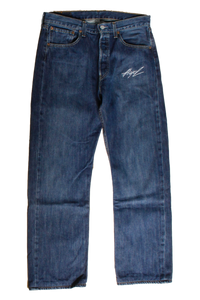 denim with embroidery W33L32