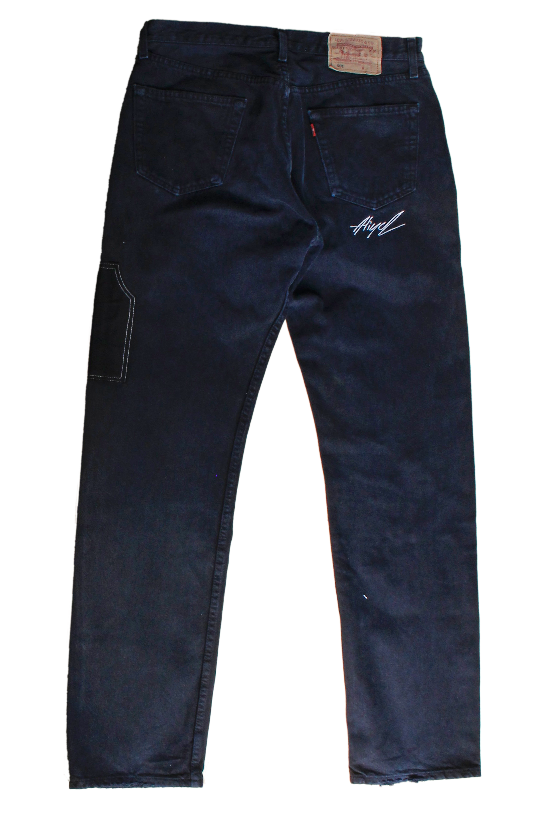 carpenter denim with embroidery and print W36L34