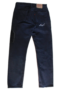 carpenter denim with embroidery and print W36L34