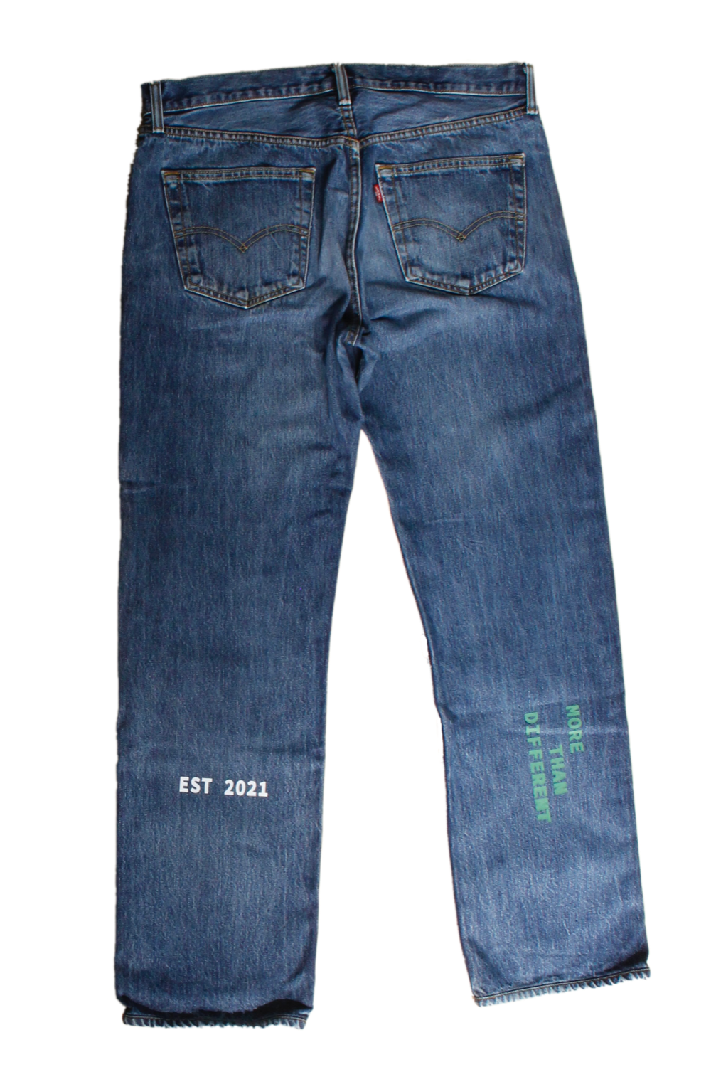 denim  with print and embroidery W36L34