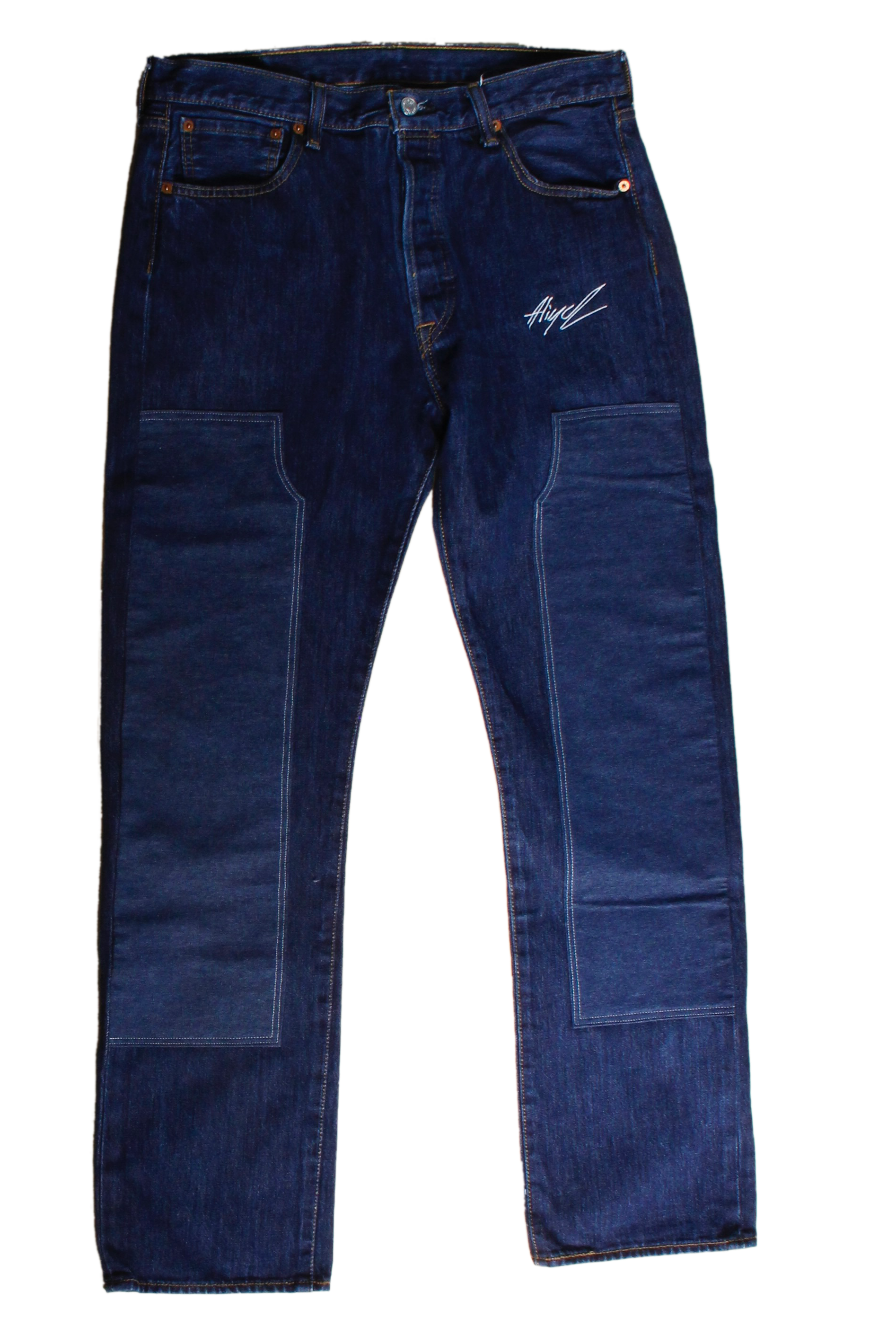 carpenter denim with print and embroidery W36L34