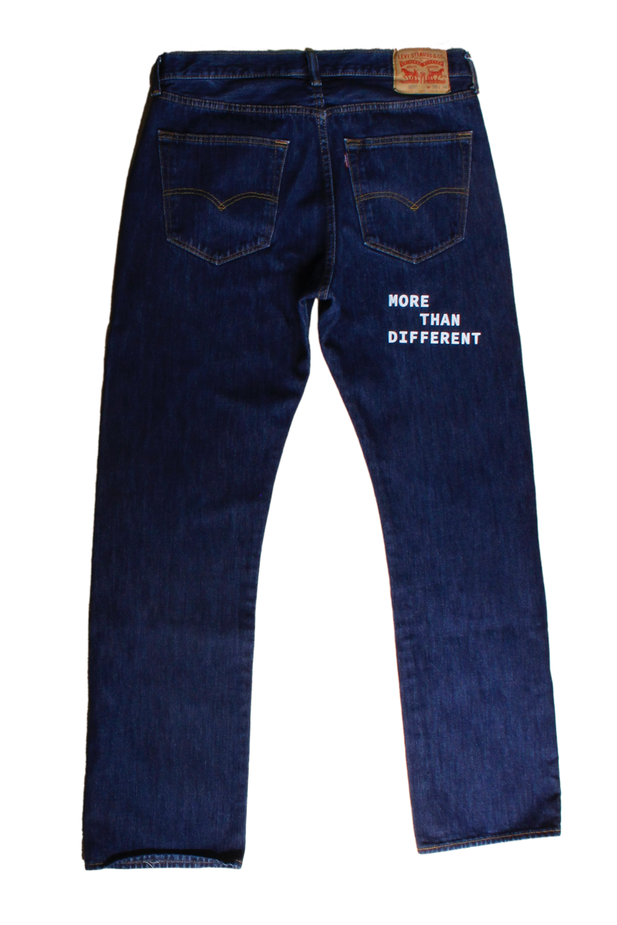 carpenter denim with print and embroidery W36L34