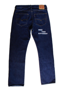 carpenter denim with print and embroidery W36L34