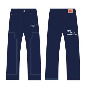 carpenter denim with print and embroidery W36L34